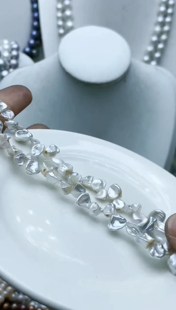 【闪购商品】淡水珍珠颈饰钛钢1