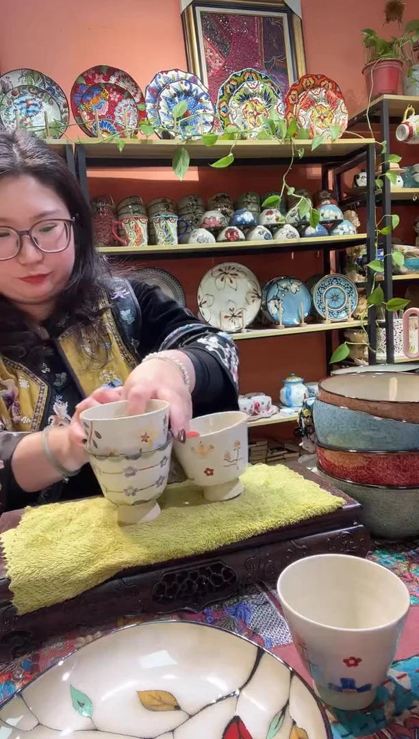 瓷片4个杯子福利