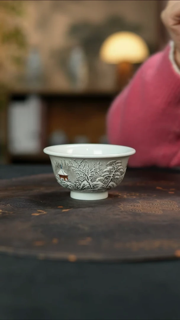 景德镇陶瓷杯碗柴烧多人