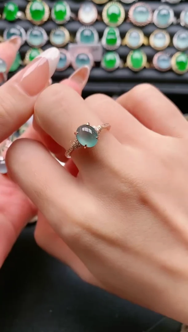 【闪购商品】翡翠戒指银S925镶嵌1111111