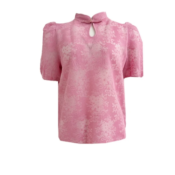 MEDECOO/墨蒂珂新款国风盘扣短袖MIX40332