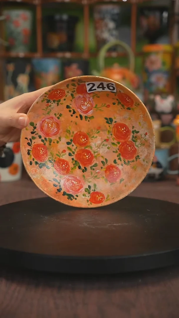 紫砂油画手绘釉下彩246