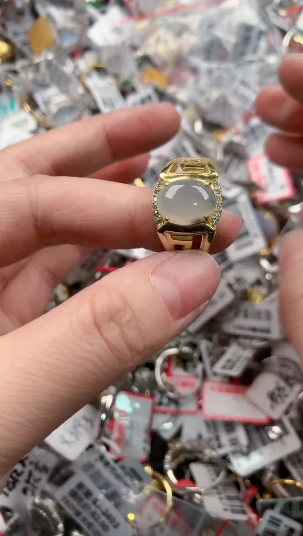 银S925镶嵌戒指翡翠777   4