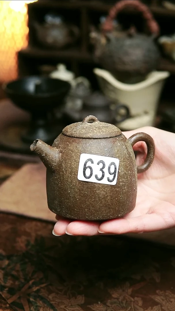 紫砂全手工粉引茶壶满容170毫升左右