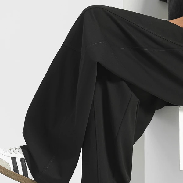 美式弯刀裤子男款夏季薄款卫裤2025新款休闲运动裤男士垂感直筒裤