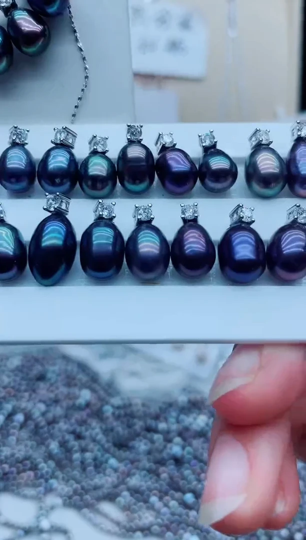 淡水珍珠银S925镶嵌吊坠(不含链)吊坠多样性发其一