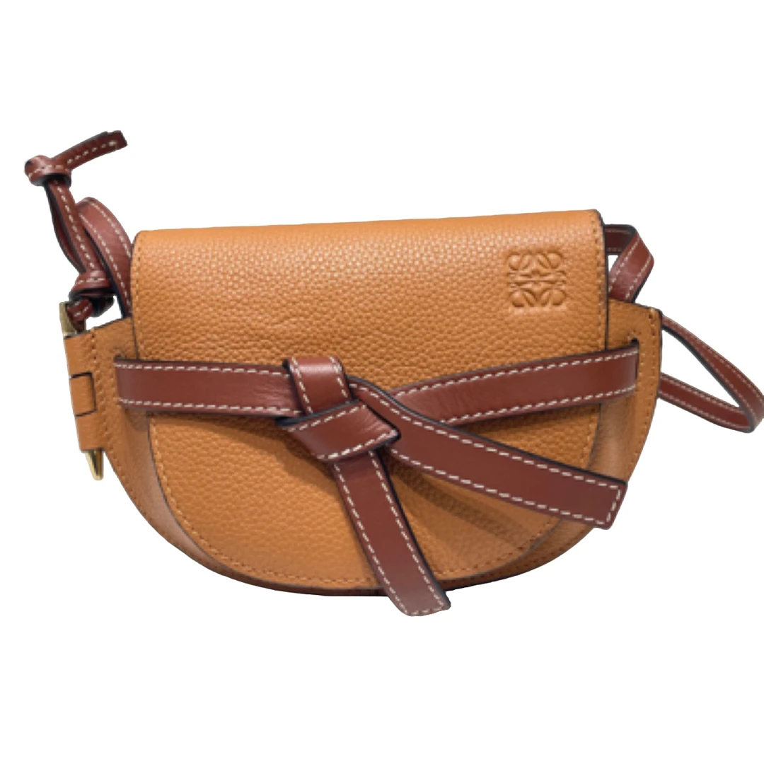 99新 LOEWE/罗意威 Gate mini马鞍包蝴蝶结包单肩包