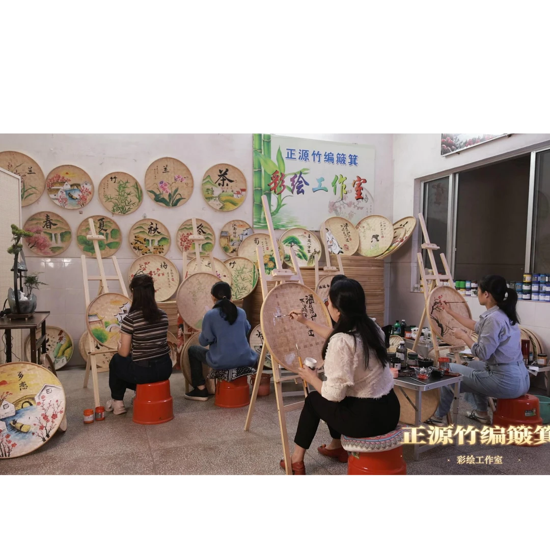 刮青无孔60+70+80编制品竹编簸箕