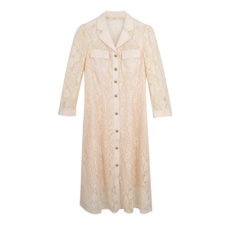 【专柜折扣】她翼夏季挂脖式蕾丝连衣裙针织裙子AA3242321342