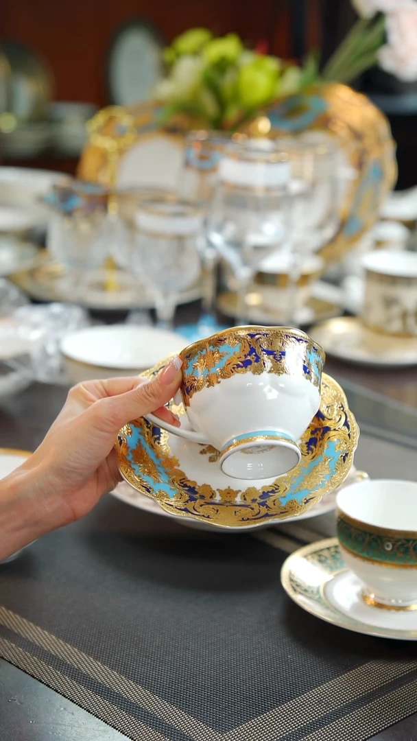 瓷片咖啡杯碟1套