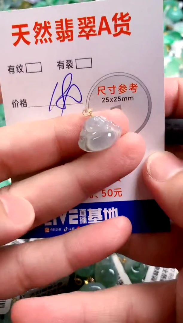 翡翠18K金镶嵌颈饰0750938493