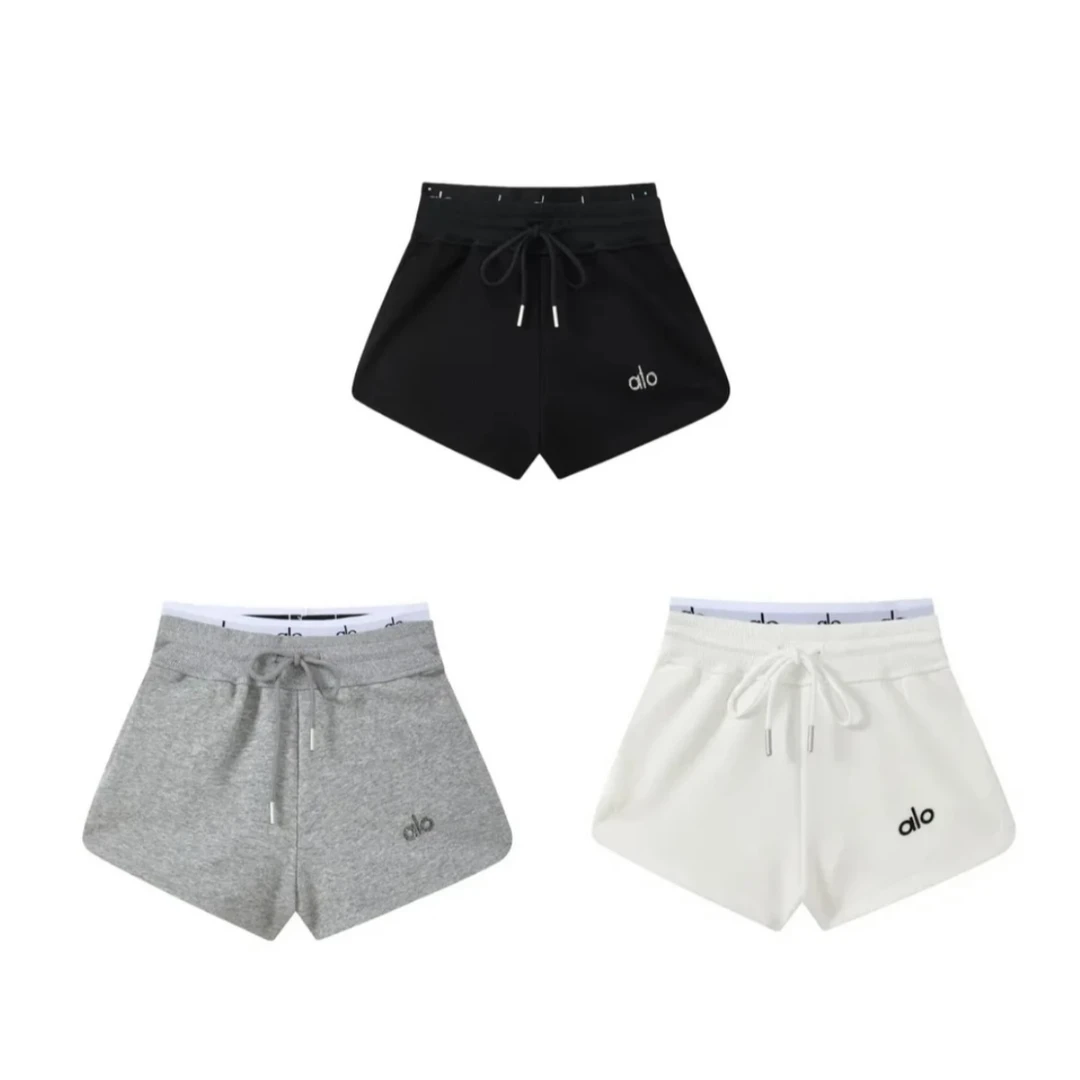 2025夏季韩版重工烫钻抽绳休闲气质运动高腰短裤