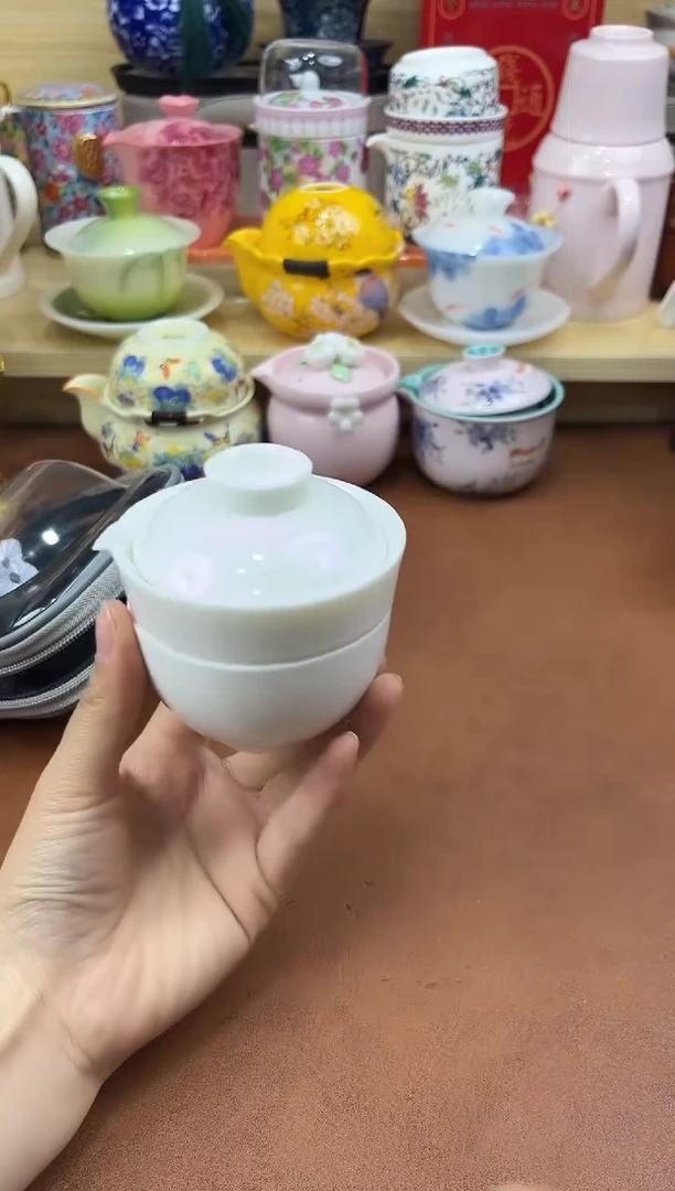 陶陶瓷茶具摆件旅行套组