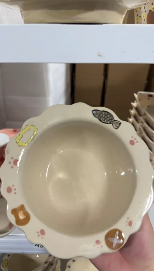 陶瓷猫咪草帽碗【十里高温釉下彩陶瓷】