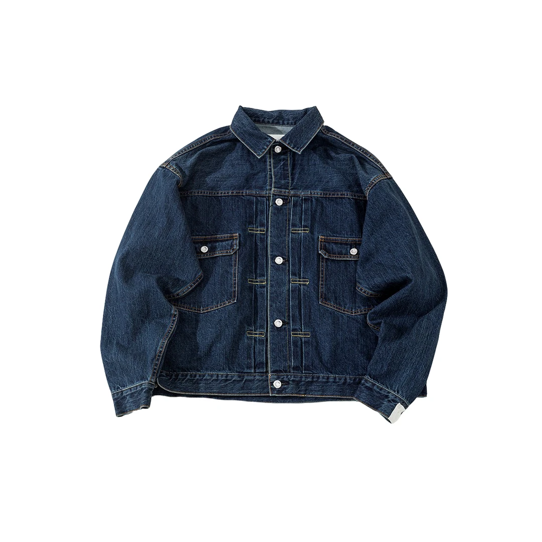 LAOXIAO—24S日系简约军事概念牛仔夹克