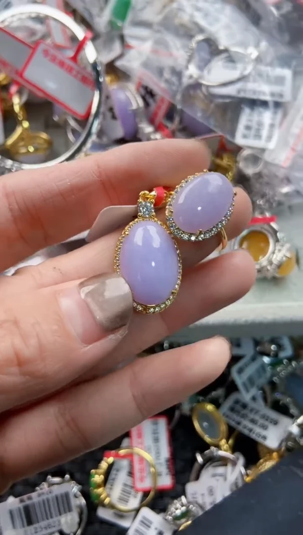 翡翠戒指银S925镶嵌11 11 -----3