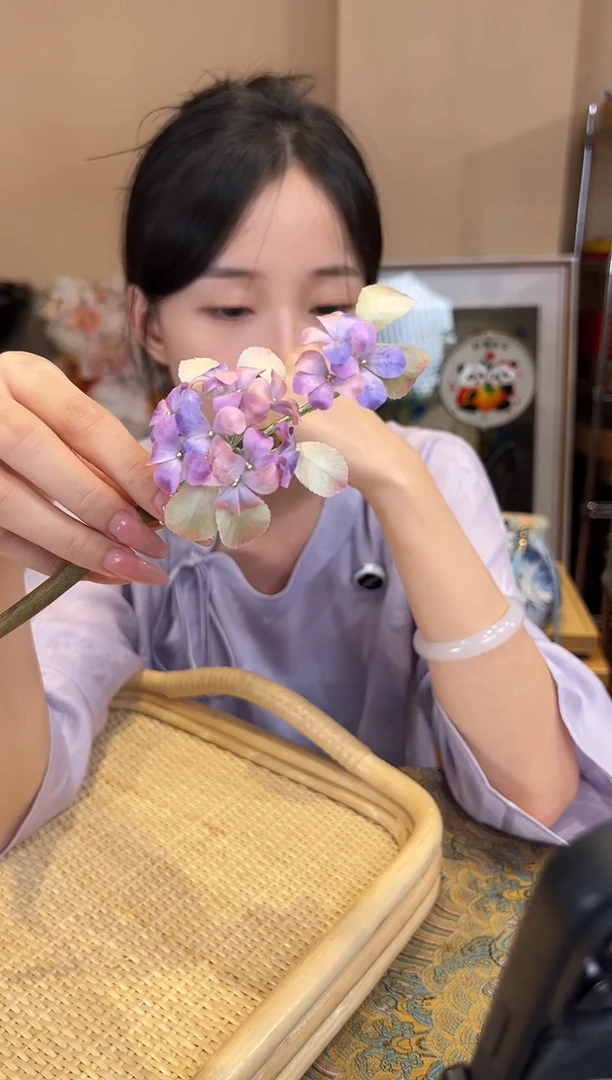 刺绣绣球非遗绒花（发饰）