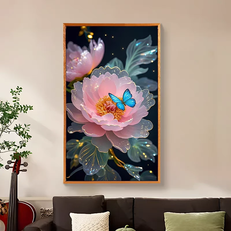 【大尺寸客厅画】diy数字油画大颗粒画布手工涂色丙烯玄关装饰画