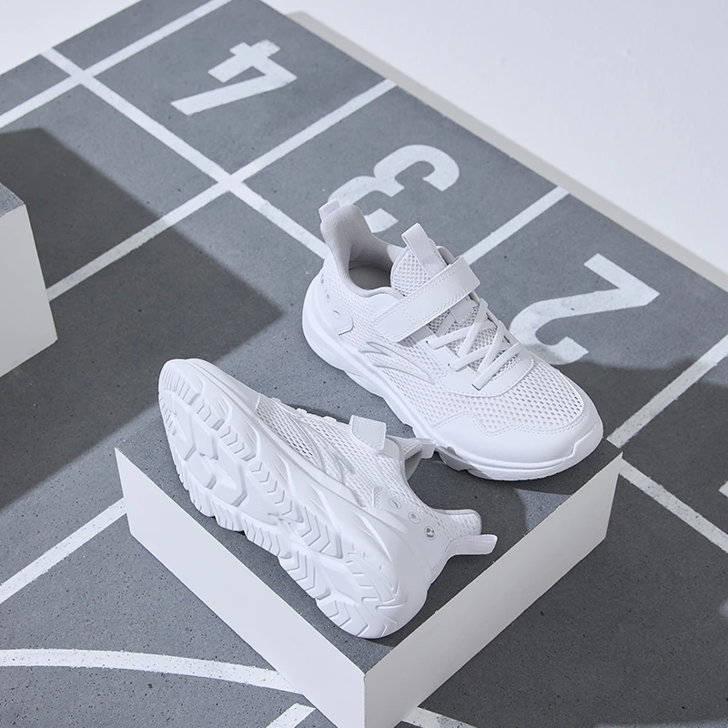 安踏儿童大童夏季单网大网孔跑鞋2025透气舒适防滑耐磨网眼运动鞋