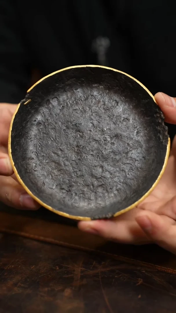 【闪购商品】冉物全手作精工锡打描金边壶承12cm