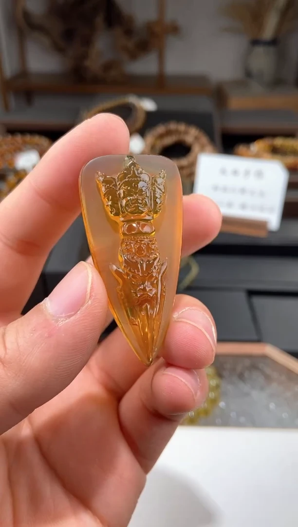 【闪购商品】琥珀颈饰未镶嵌金刚杵