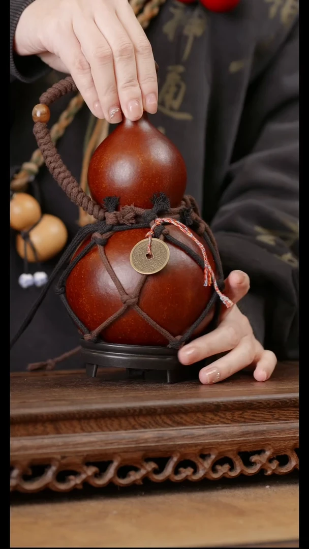 64号精品天然大漆酒葫芦一物一拍~/