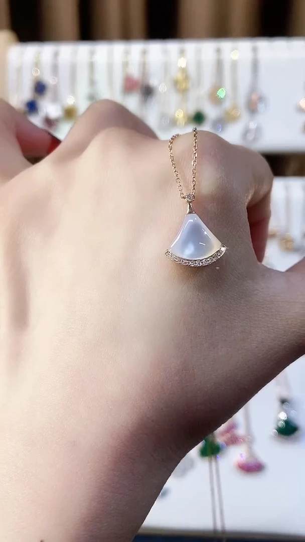 【闪购商品】钻石套链18K金镶嵌钻石K玫