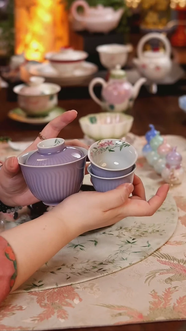 木槿紫 玉兰沁一碗两杯