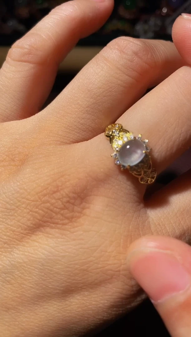 翡翠戒指银S925镶嵌................