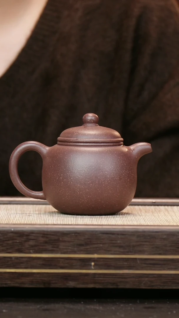 茶壶紫砂原矿梨皮紫泥 小匏尊200cc