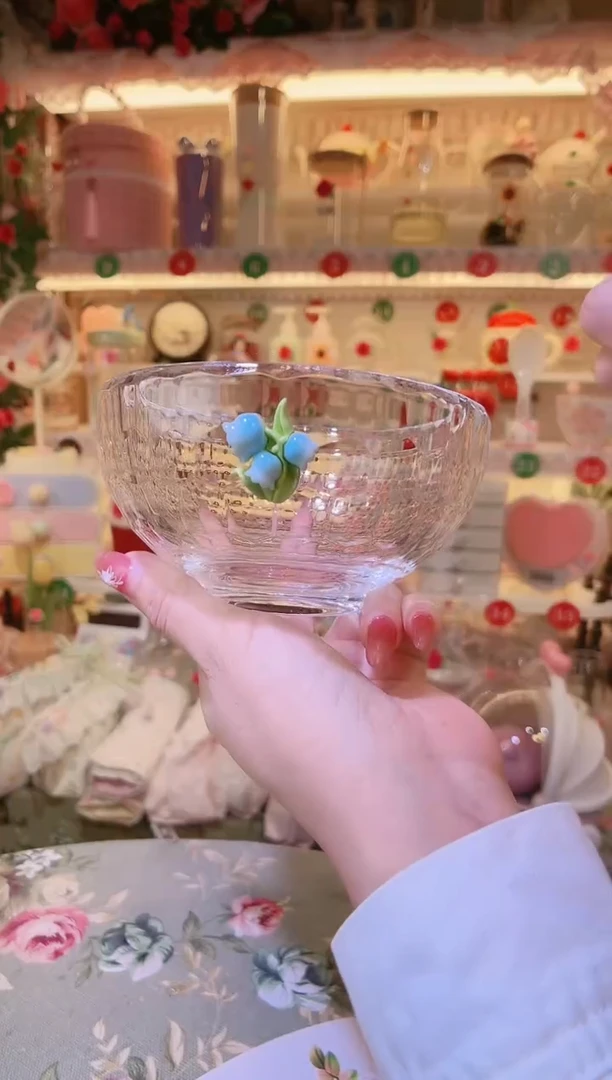 铃兰花水晶碗——手工制作品质好！