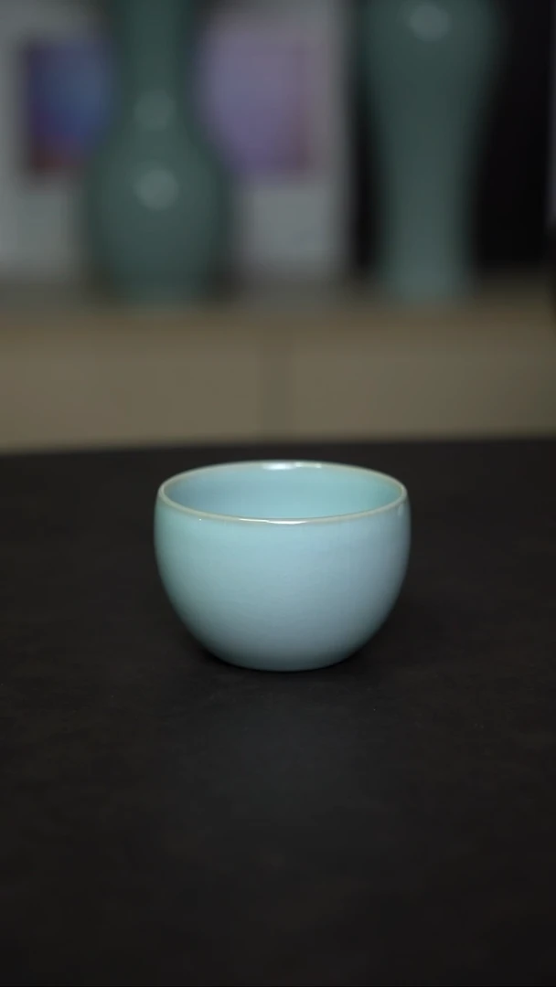 杯子瓷天青圆融杯