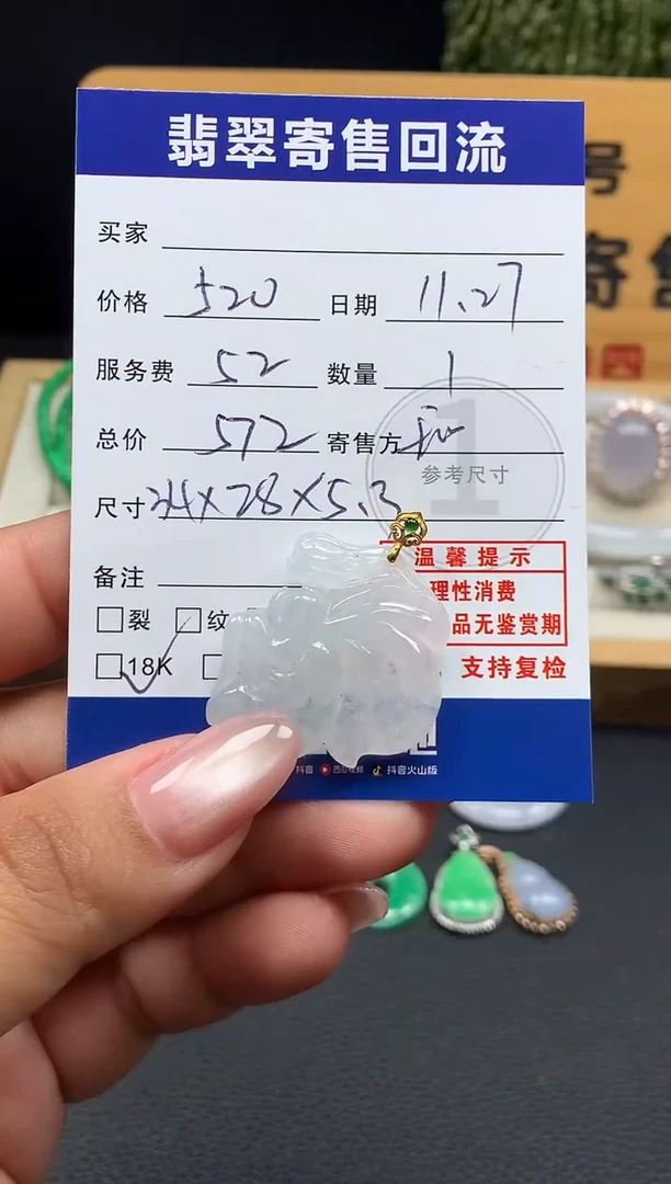 颈饰18K金镶嵌翡翠10151183