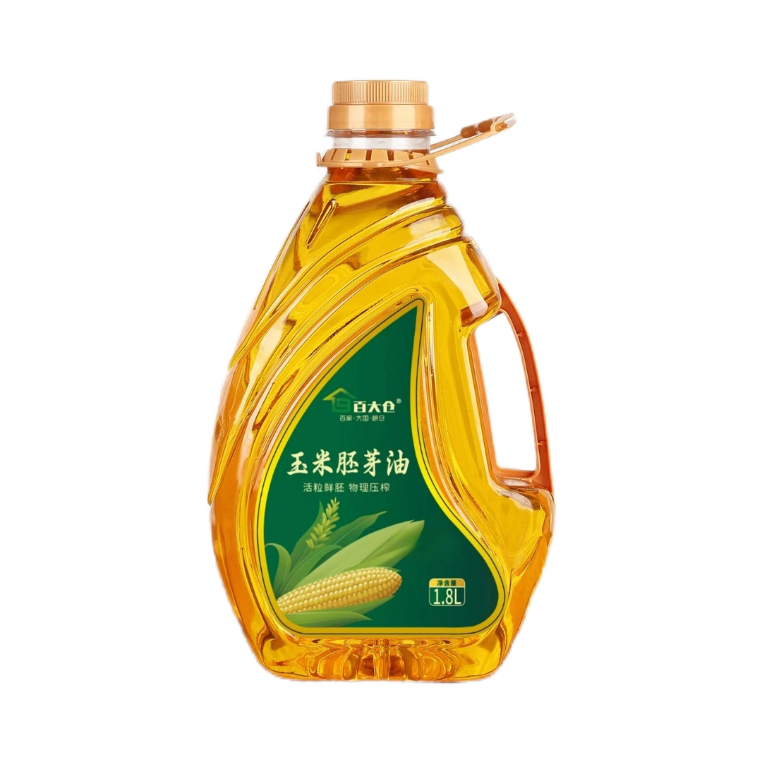 百大仓东北特产玉米油传统物理压榨食用油1.8升正品健康营养