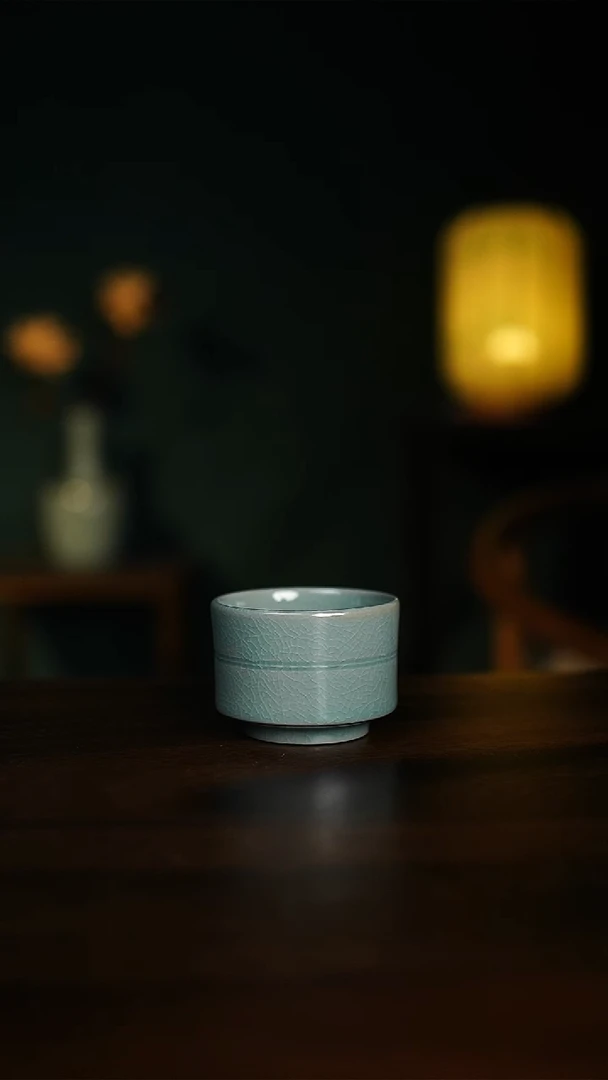 【闪购商品】仿古釉 手工支钉直口杯 微瑕63