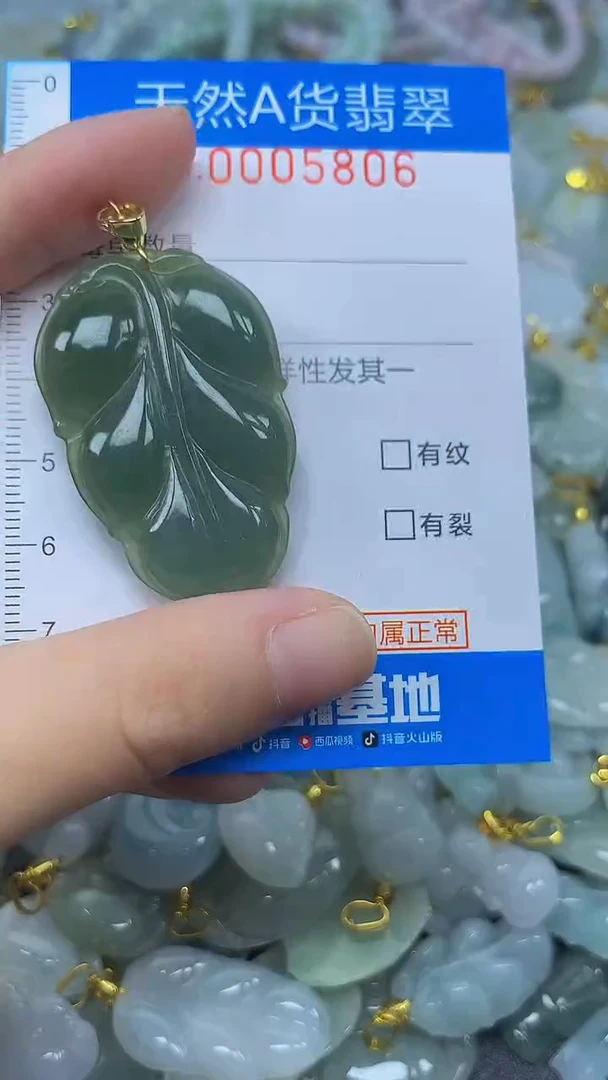 颈饰未镶嵌翡翠净货挂件-5806