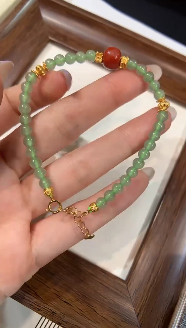 银S925镶嵌手串翡翠手串