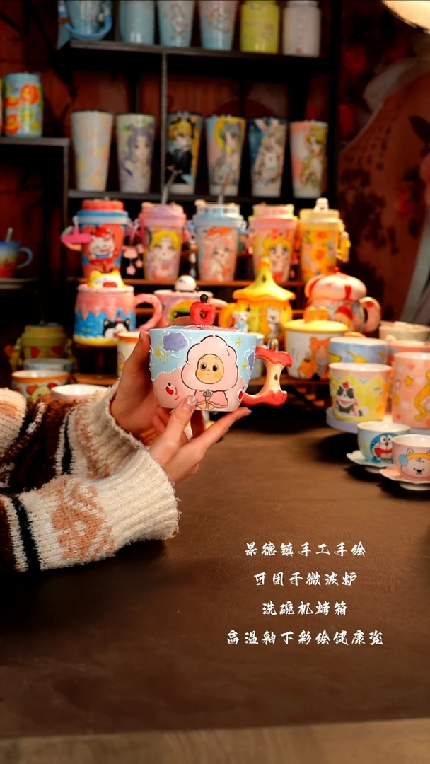 景德镇手工手绘杯杯（微瑕）