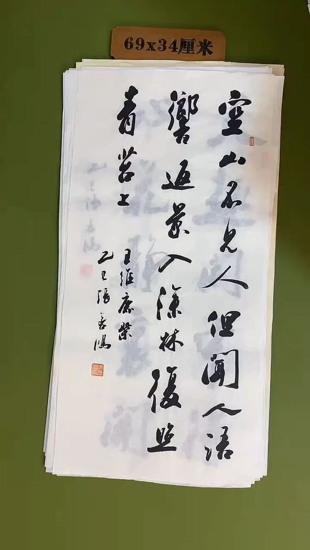 书法书法 张若鸿 尺寸69cm*34cm