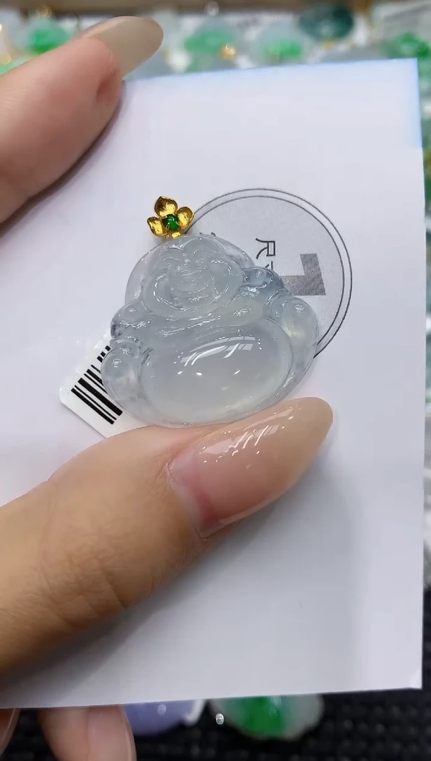 颈饰18K金镶嵌翡翠111111111111