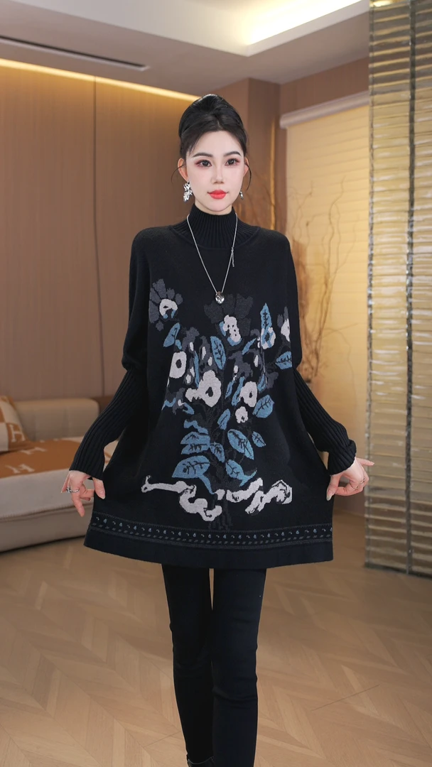 加厚保暖【梵高】秋冬必备时尚高端大气上档次高档毛衣上衣-7022#