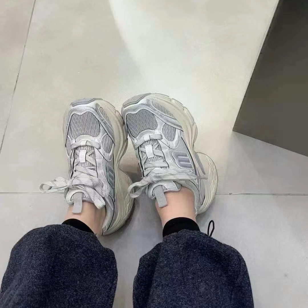 潮鞋潮流ins厚底网红百搭透气灰色老爹鞋休闲鞋2F118