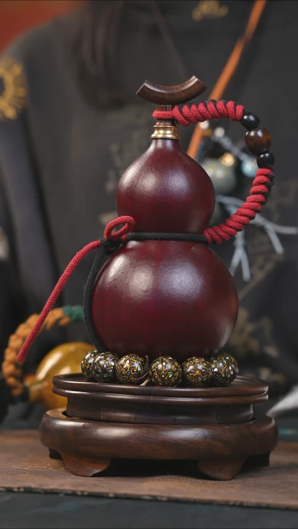 【闪购商品】YV164大漆酒葫芦不包手串及旋转底座