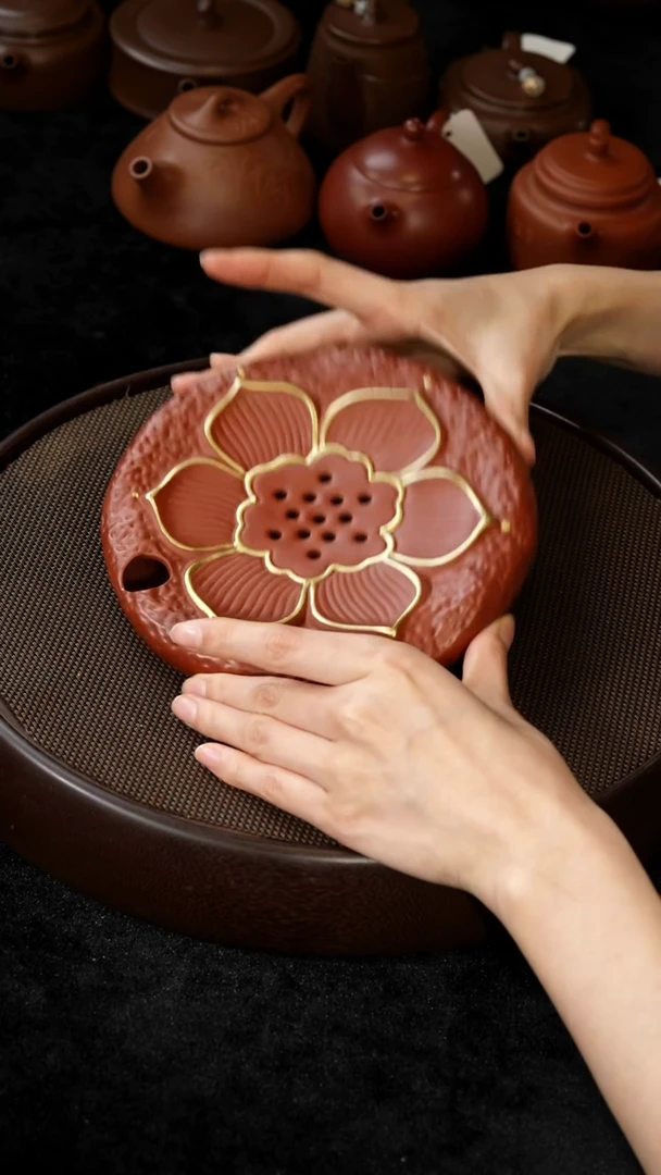 茶壶紫砂紫砂朱泥壶承