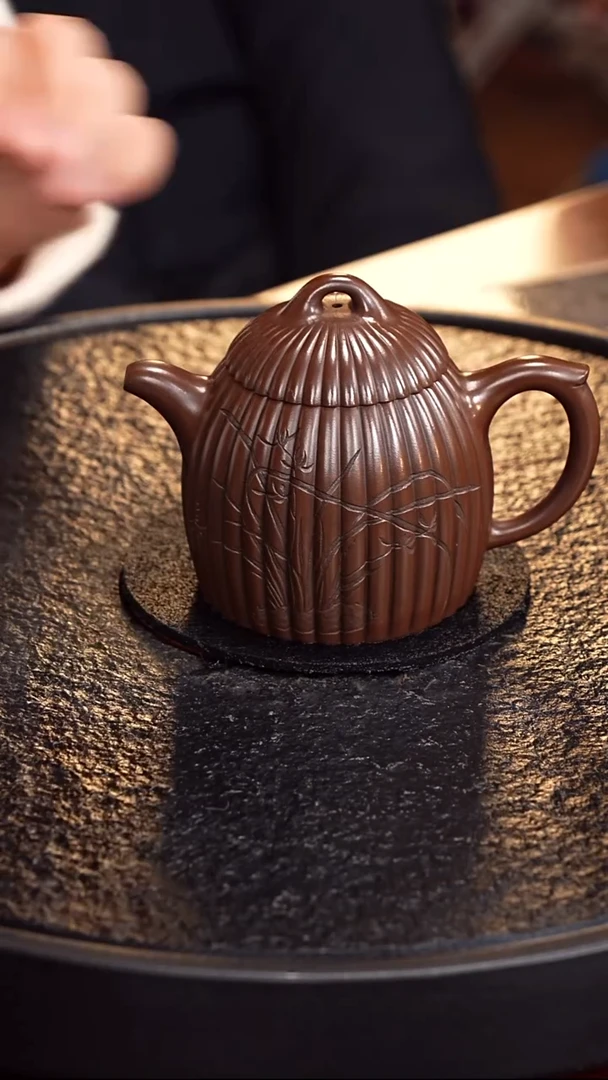 茶壶紫砂邵忠源秦权53紫檀紫泥220毫升配花盆谢稚柳陈佩秋顾氏