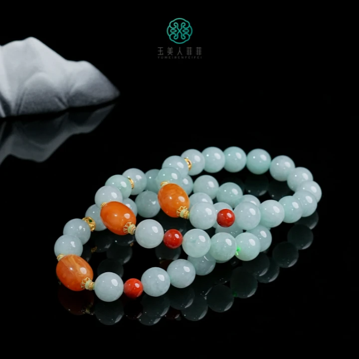 HD石惑珠宝~翡翠手串-圆珠约11mm~多样性发一