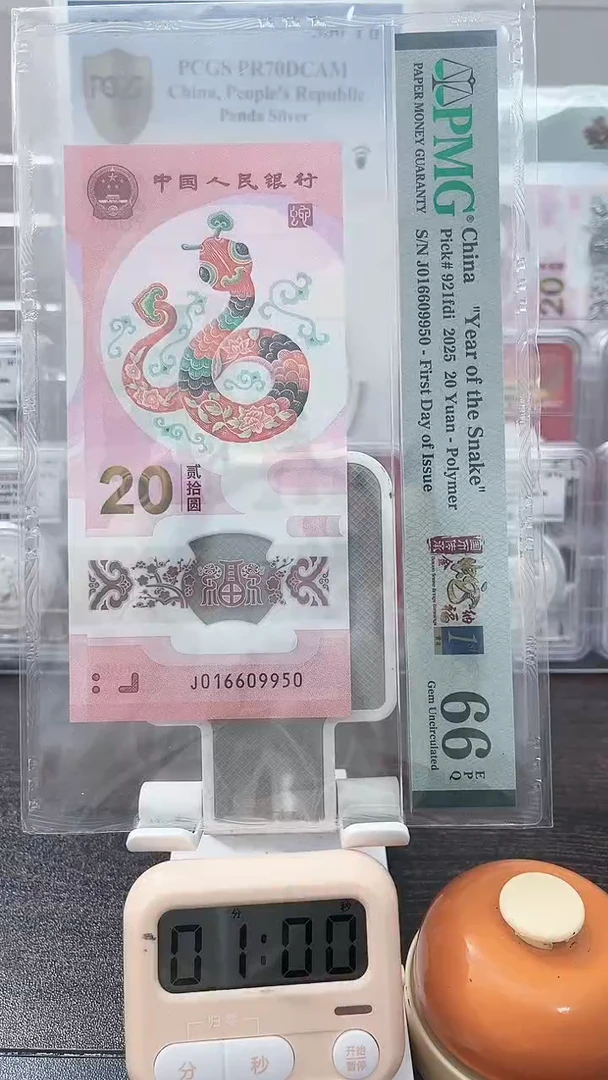 塑料用****6蛇钞PMG号码016609950