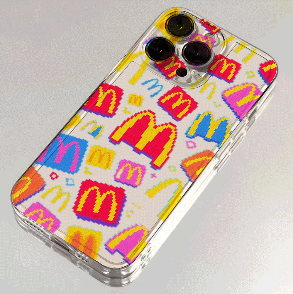 字母m个性创意透明软壳15苹果iPhone1616pro简约情侣手机壳太空壳