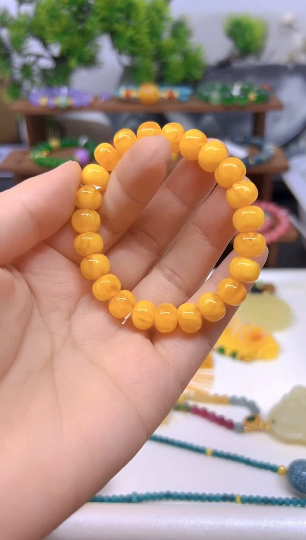未镶嵌蜜蜡手链DIY款S38