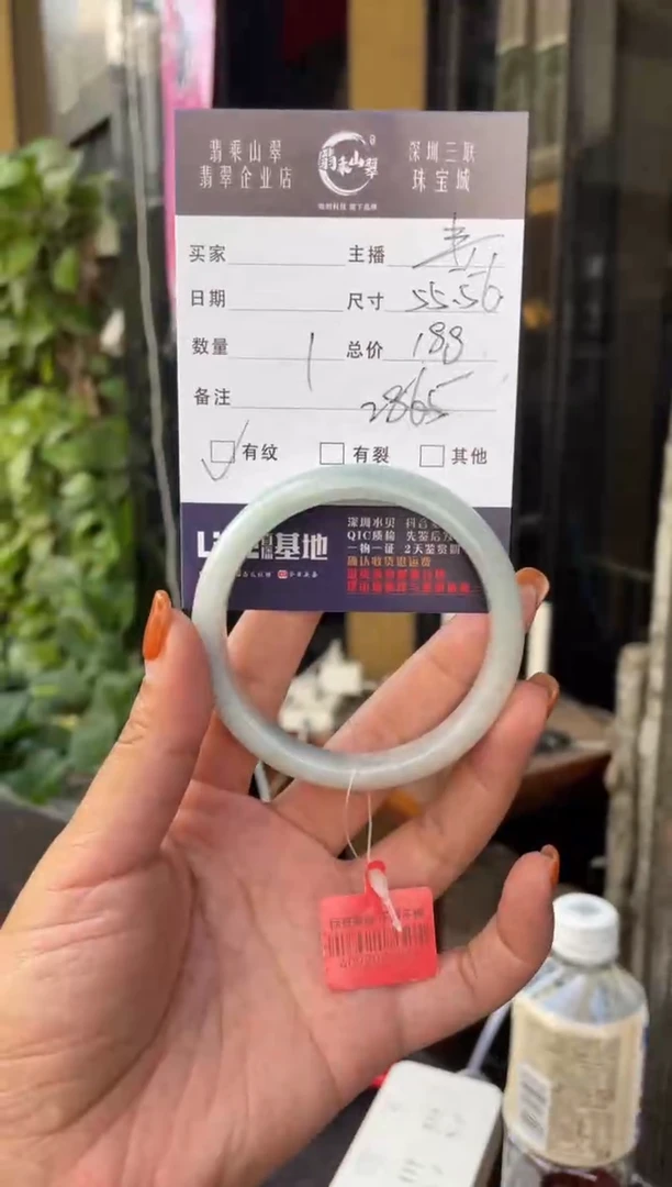 未镶嵌手镯翡翠C 55-56正圈 2865